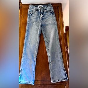 Worn once vervet jeans with cute slits in legs